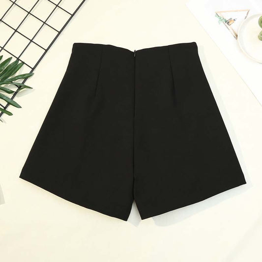 Double Breasted Shorts Female High Waist Casual Shorts