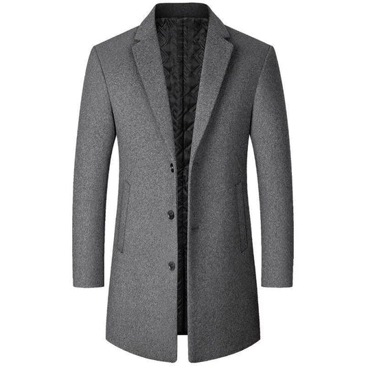 Autumn And Winter Woolen Trench Coat Men