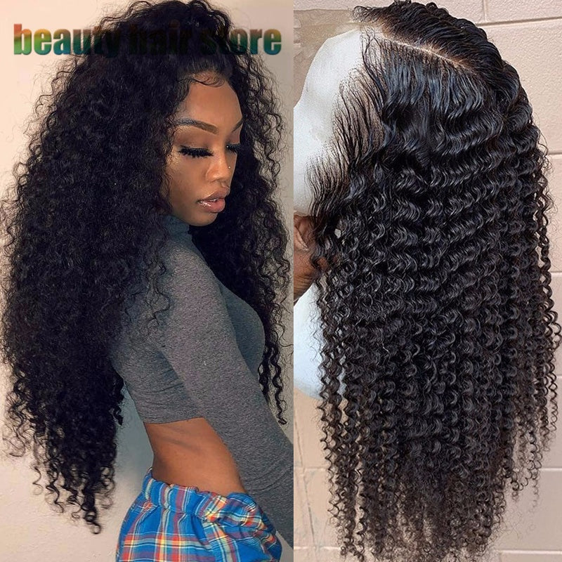 Brazilian Kinky Curly Lace Front Wig – 100% Human Hair, Natural Look for Black Women