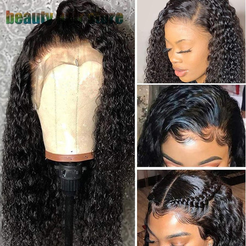 Brazilian Kinky Curly Lace Front Wig – 100% Human Hair, Natural Look for Black Women